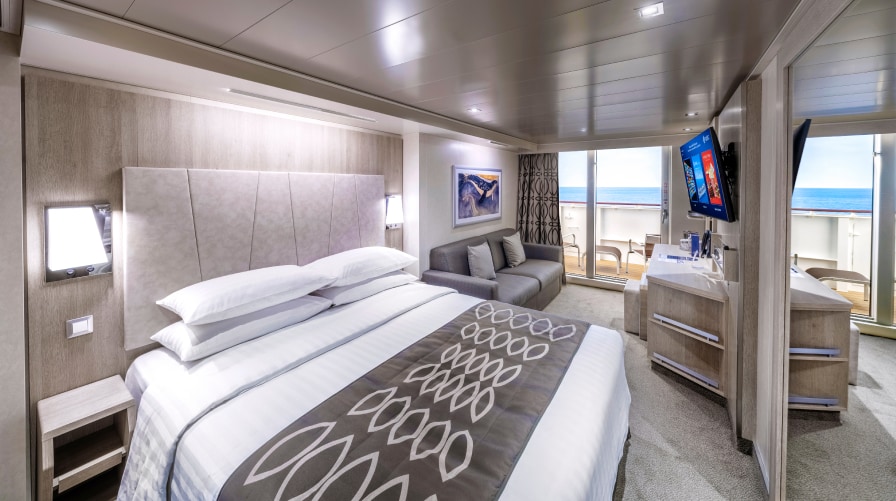 Balcony stateroom on MSC Seascape Balcony stateroom on MSC Seascape